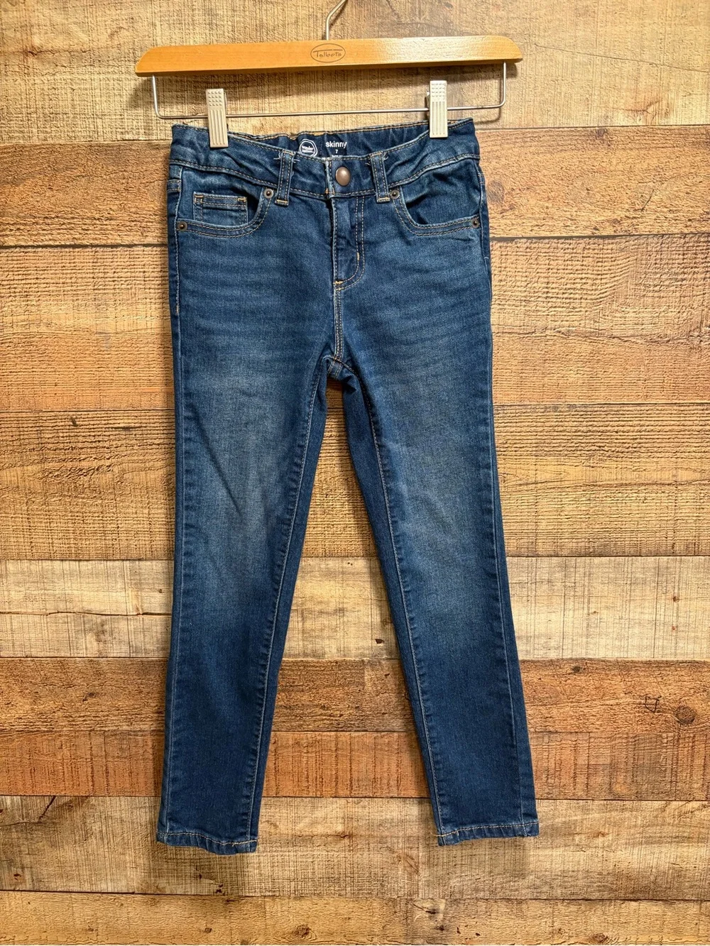 Wonder Nation Girls Skinny Jeans Size 7 Adjustable Waist Denim K021